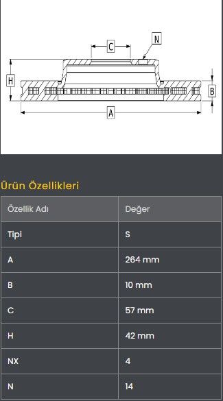 FREN DISKI ON (283-4)- PARTNER 08- / BERLINGO 08- / C4 04-09 / 207 06-12 / 307 00-07
