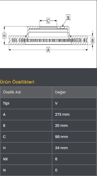 FREN DISKI ON (274-6)- CANTER-519 05-