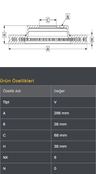 FREN DISKI ON (296-6)- NAVARA 05-14 / PATFINDER 05-