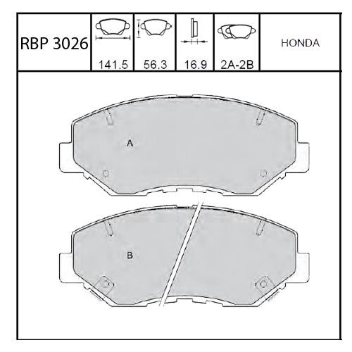 ON FREN BALATA - CRV 01-06 / CIVIC FC5 BENZ. 16-20 / CIVIC 21-