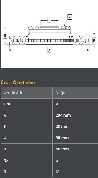FREN DISKI ON (294-5)- ACTYON SPORTS 08- / KYRON 05-14 / REXTON 02-13