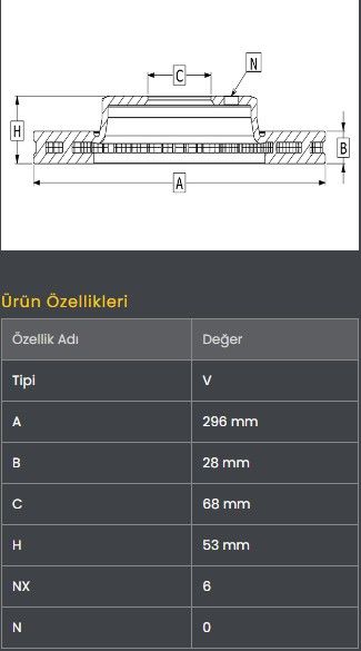 FREN DISKI ON (296-6)- NAVARA 16-