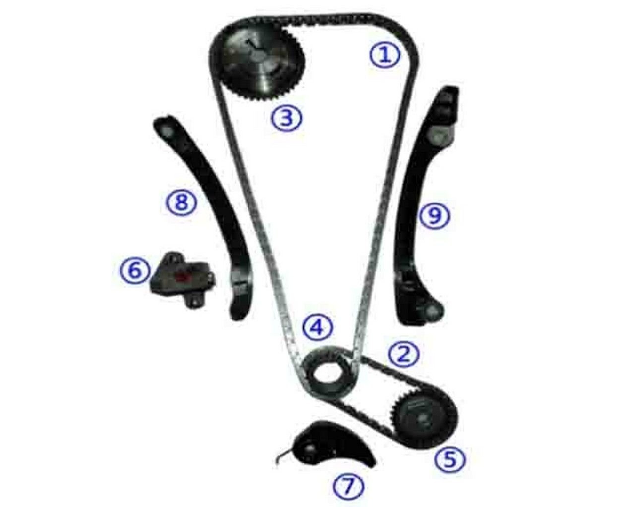 QASHQAI  4X2 2011- J10E / HR16DE MOTOR ZİNCİR TAKIMI (9 PARÇA)