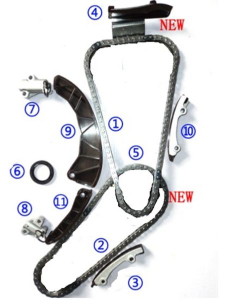 BLUE 1.6 2014-2019 / i20 1.4  2015-2018 / ELANTRA 1.6 2016-2018 DİZEL MOTOR ZİNCİR TAKIMI 10 PARÇA