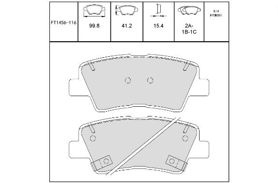 ARKA FREN BALATA - ACCENT-BLUE 11- / ELANTRA 11- / SOUL 11- / CEED 12- / I30 12- / TIVOLI 15- / TUCSON 15- / KORANDO 10-