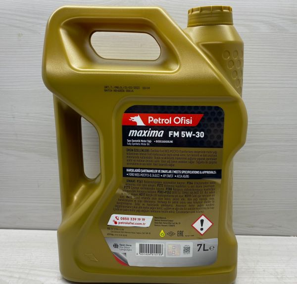 Yağ 5W30 7Lt P.Ofisi Fm
