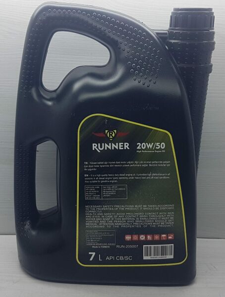 Yağ 20W50 7Lt Runner