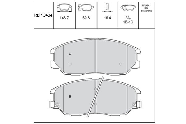ON FREN BALATA - ACTYON 06- / KYRON 05- / REXTON 04- / SANTAFE 01-