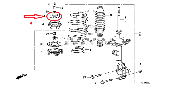 jazz amortisör takozu üst damper parça