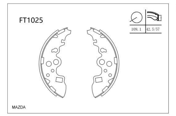 ARKA FREN BALATA (PABUC) - E2200 KAMYONET 04- (TEK TEKER)