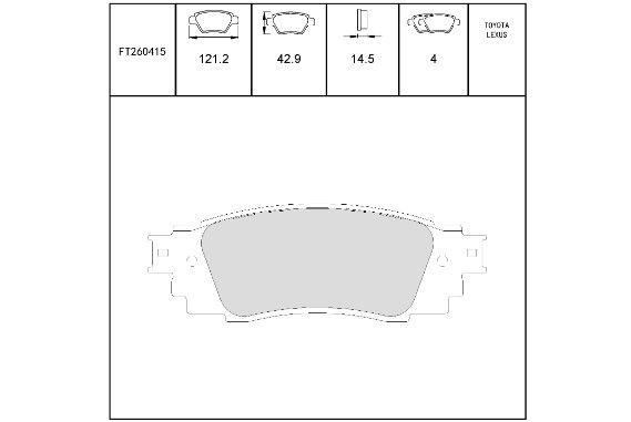 ARKA FREN BALATA - TOYOTA-CH-R 16-