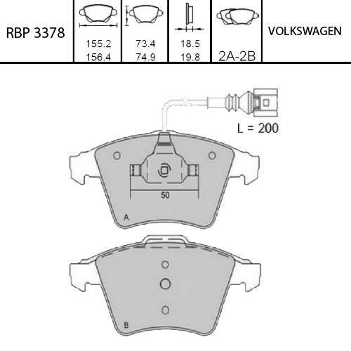 ON FREN BALATA (FISLI)- TRANSPORTER-T5/T6 2003-