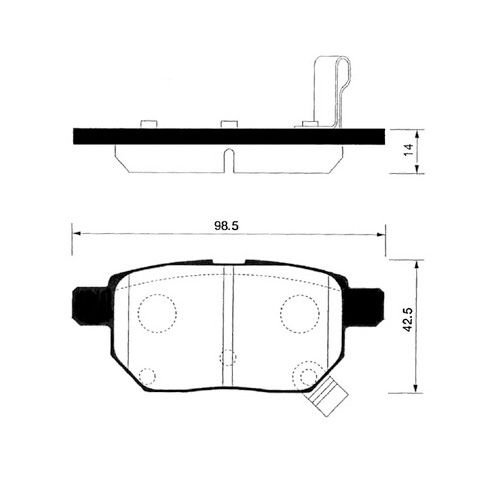 ARKA FREN BALATA - COROLLA 1.6 (BENZ) 07-13/AURIS 1.6 (BENZ) 07-12