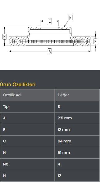 FREN DISKI ON (232-4 SOGUTMASIZ)- SWIFT 1.0cc 89-96