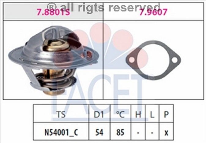 TERMOSTAT(54-85C)-I10 1.1 08>/PICANTO 1.1/CEED  (DIZEL)  (FACET)
