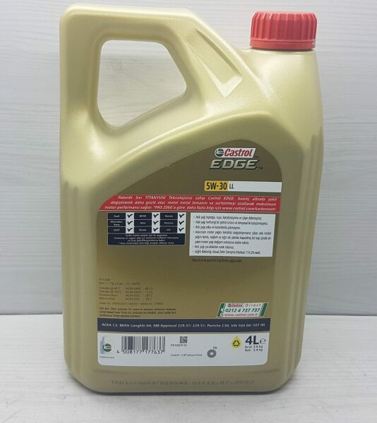 Yağ 5W30 4Lt Castrol Edge