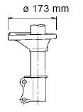 AMORTISOR ARKA(YAGLI-GENISCANAK)-SOL ACCENT  98>00  (KYB)