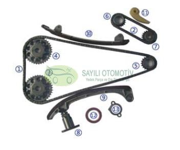 ZINCIR SETI AVENSIS 01- 2.0 1AZ / RAV4 01- 2.0 (12 PARCA)