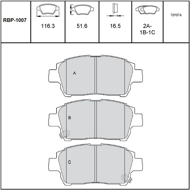 ON FREN BALATA- YARIS 99-05  (ABSLI ARACLAR)