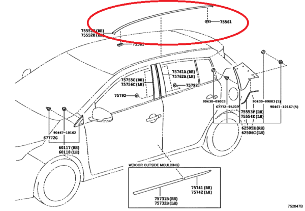 Tavan Çita Yaris 06-11 R/L