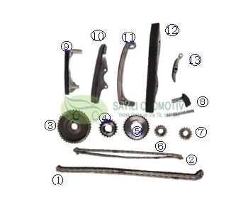 ZINCIR SETI PAJERO 2.6 BENZIN 4G54 (13 PARCA)