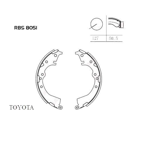 ARKA FREN BALATA (PABUC) - HILUX VIGO 2WD 05-15 / HILUX LN145 01-05