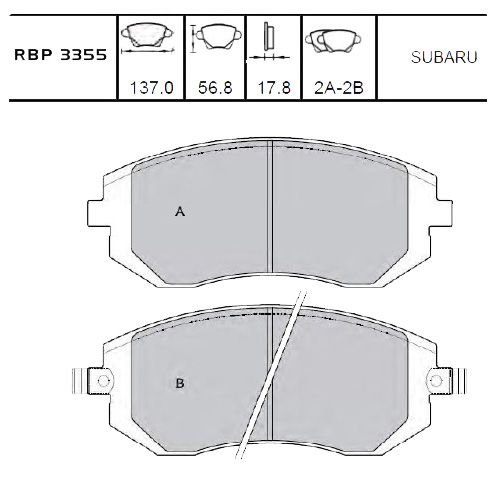 ON FREN BALATA - LEGACY 98-05 / FORESTER 01-13 / IMPREZA 00-12 / OUTBACK 03-