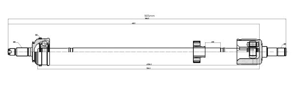 AKS KOMPLE SOL (26*905*25*50 ABS)- CIVIC 92-00