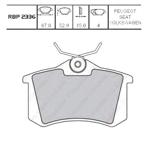 ARKA FREN BALATA - MICRA-K12 1.5 DCI 03- / NOTE 1.5 DCI 06- / GOLF-4 / CORDOBA / POLO / MEGANE I