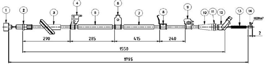 ARKA EL FREN TELI SAG - SX4 06- / SEDICI 06-