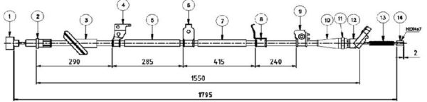 ARKA EL FREN TELI SAG - SX4 06- / SEDICI 06-